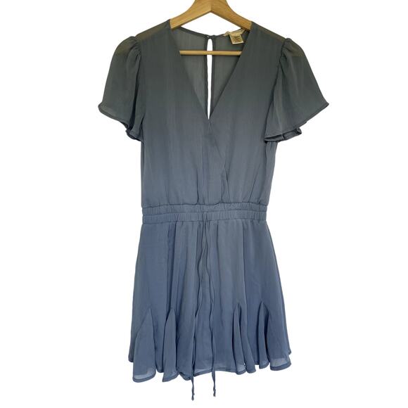 Altar'd State blue frilly romper casual lightweight summer women's size small - Picture 1 of 7